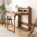 Space-saving Table Wooden Frame Foldable Dining Table